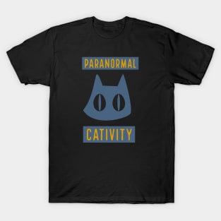 Paranormal Cativity- Halloween cat pun T-Shirt